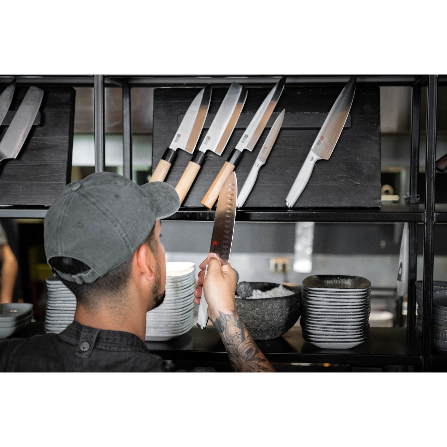 Cuchillo Santoku Blanco Tokai Wayu