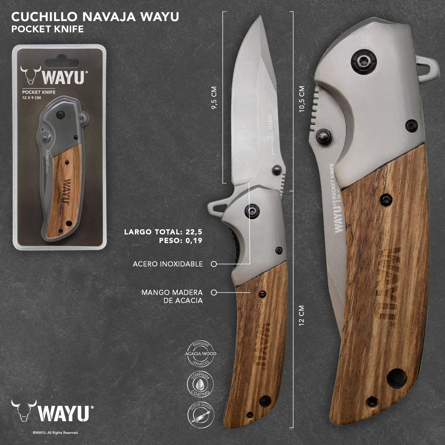 Cuchillo Navaja Wayu