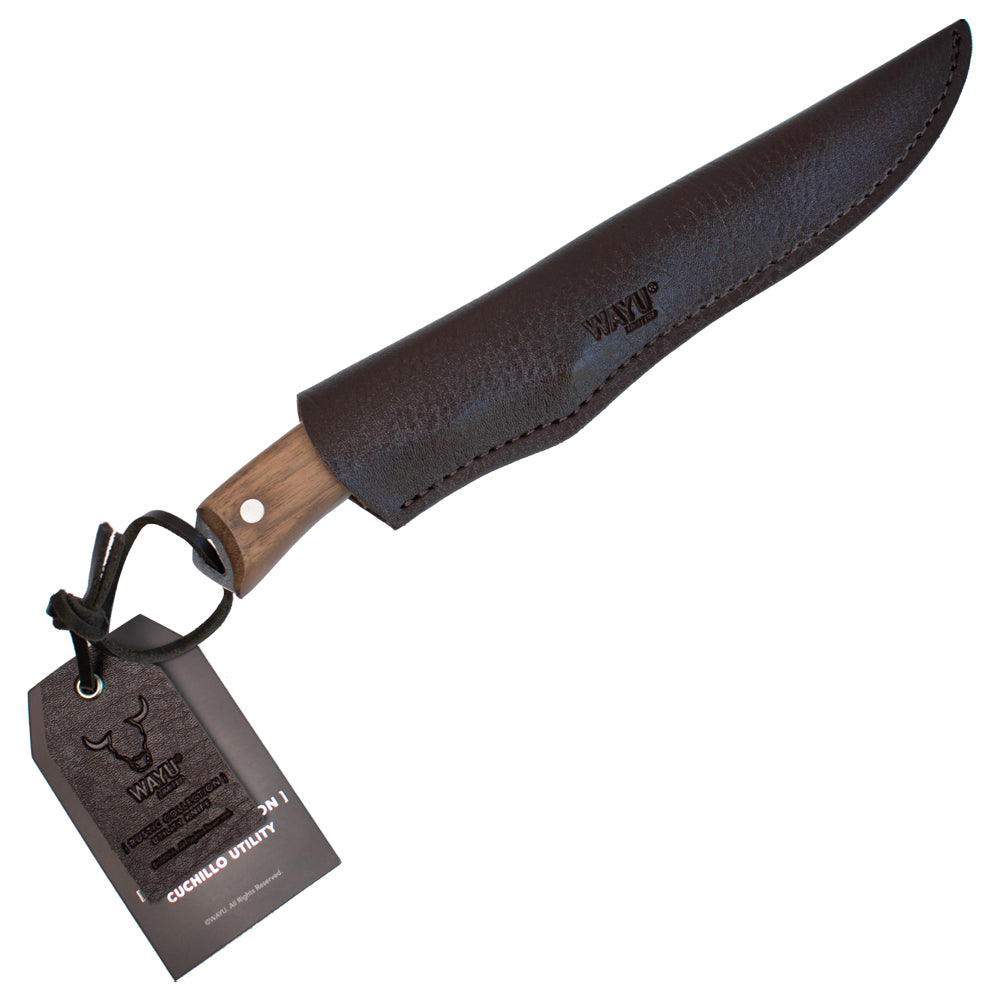 Cuchillo Utility Con Funda Rustic Collection Wayu